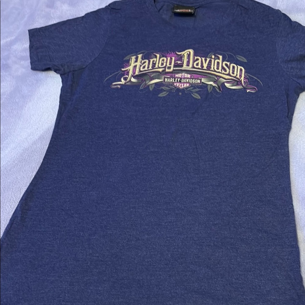 Harley-Davidson Navy Tee with Graphic Design